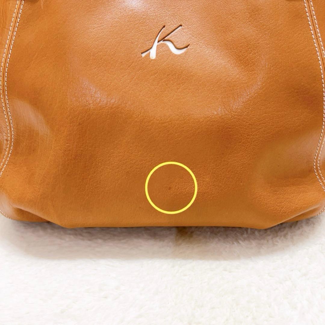 美品 kitamura キタムラ トートバッグ ハンド キャメル レザー 本革