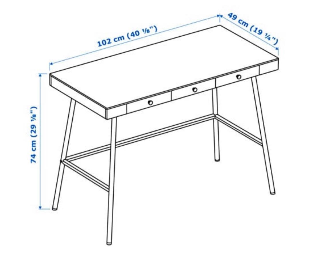 IKEA リルオーセン デスク　ワークデスク＆折りたたみチェア　２点セット