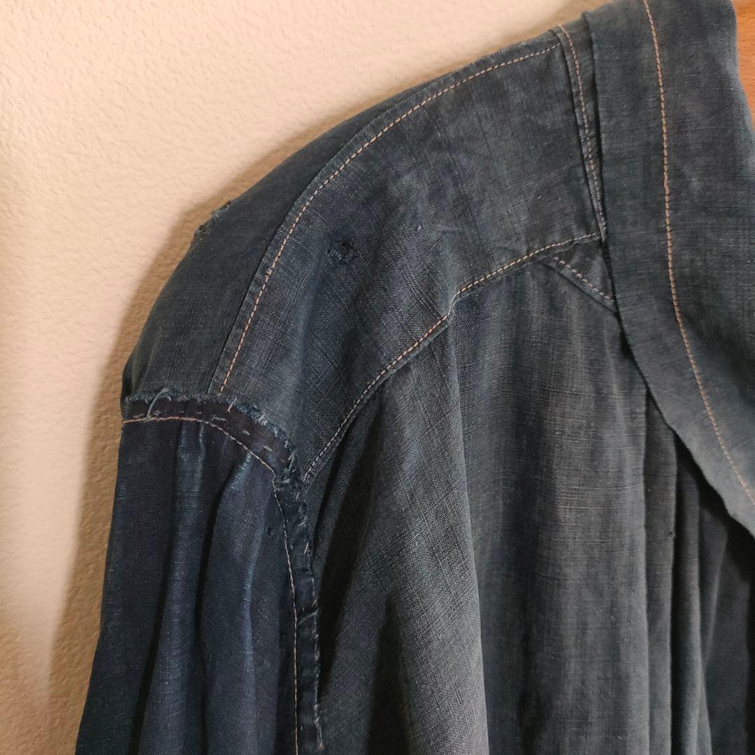 ジャケット・アウター 1910s biaude full open indigo linen