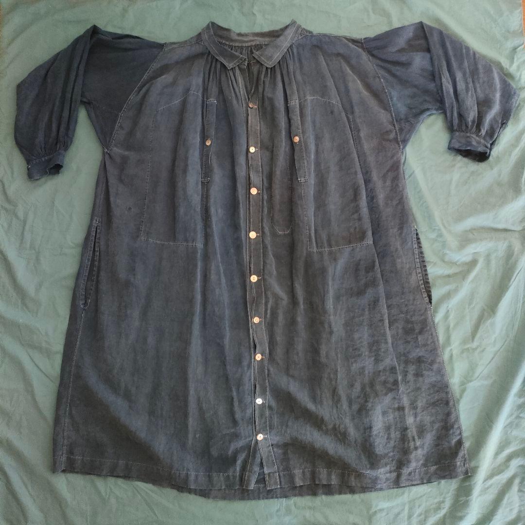 ジャケット・アウター 1910s biaude full open indigo linen