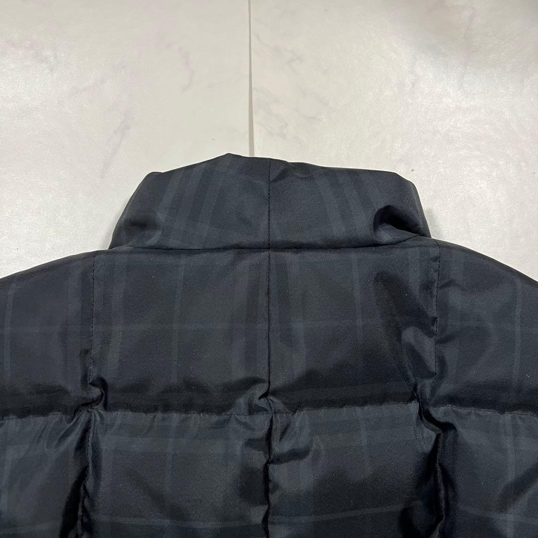 バーバリーロンドン ダウンコート ノバチェック ネイビー 38 M ロング丈