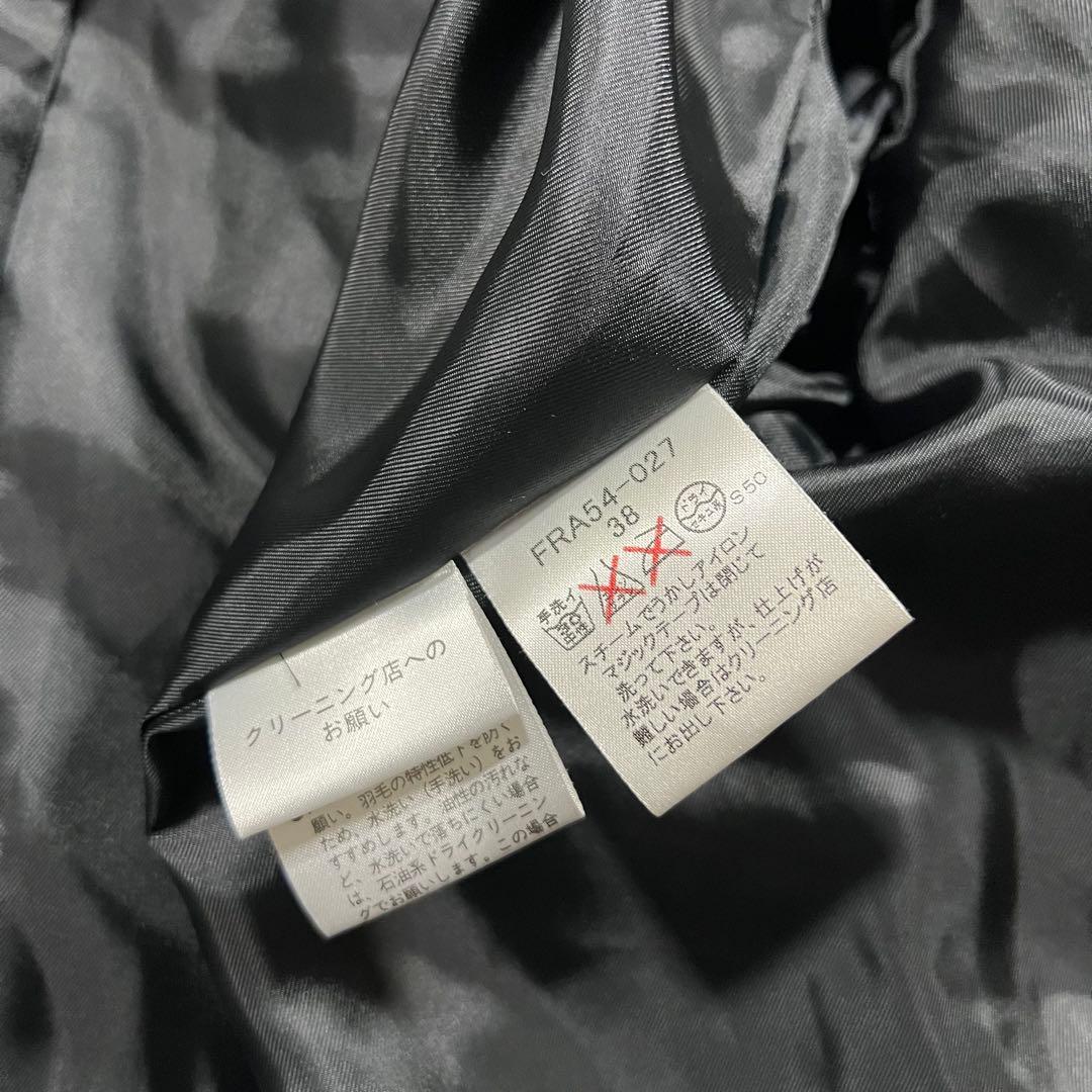 バーバリーロンドン ダウンコート ノバチェック ネイビー 38 M ロング丈