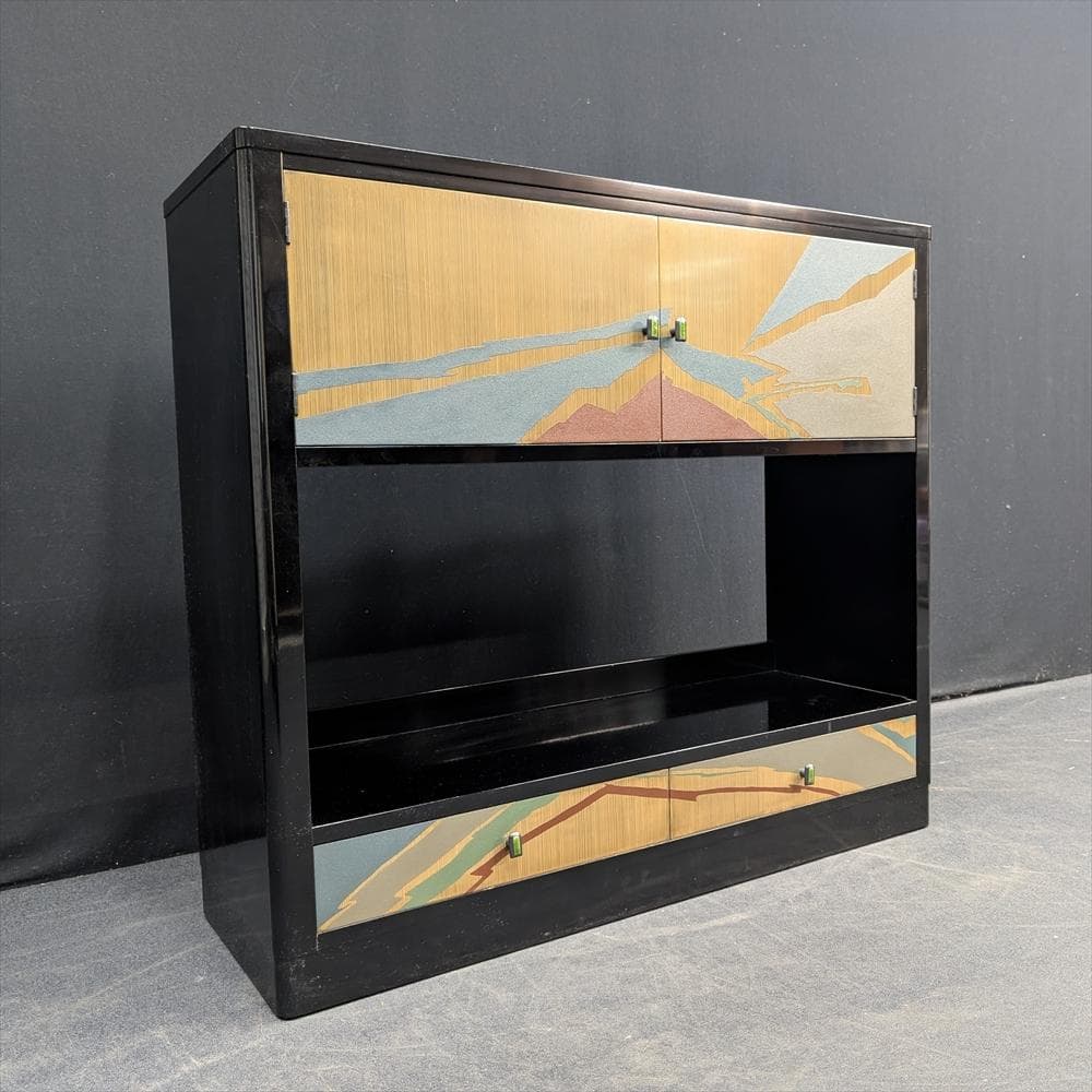 美品　本漆塗 うるしモリシゲ　飾り棚　茶棚　水屋箪笥　キャビネット　サイドボード