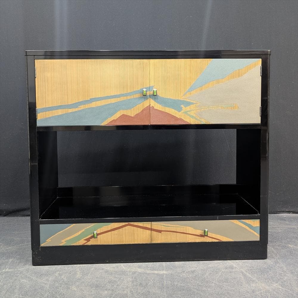 美品　本漆塗 うるしモリシゲ　飾り棚　茶棚　水屋箪笥　キャビネット　サイドボード