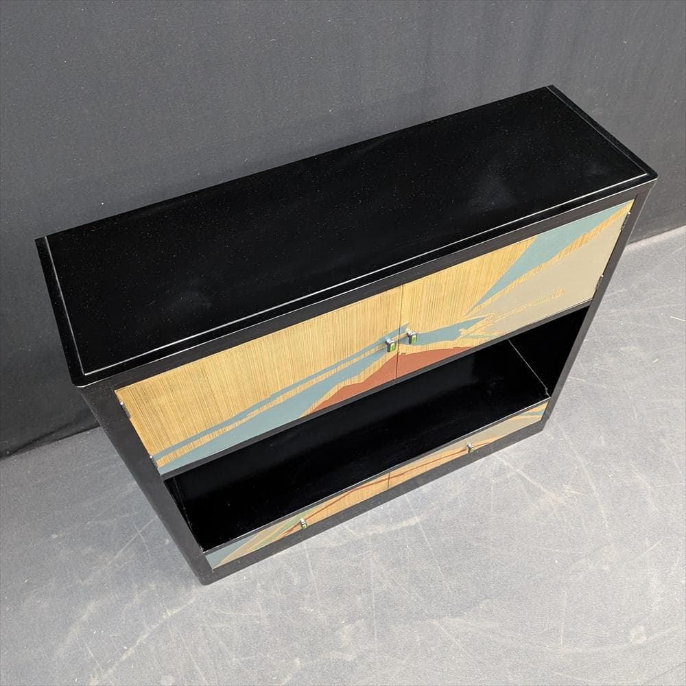 美品　本漆塗 うるしモリシゲ　飾り棚　茶棚　水屋箪笥　キャビネット　サイドボード