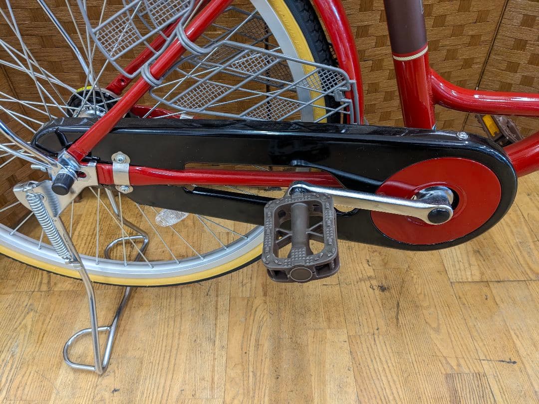 U081 美品　普通自転車　24インチ　レッド