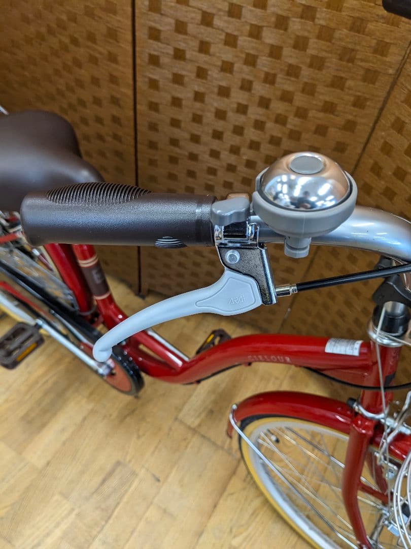 U081 美品　普通自転車　24インチ　レッド