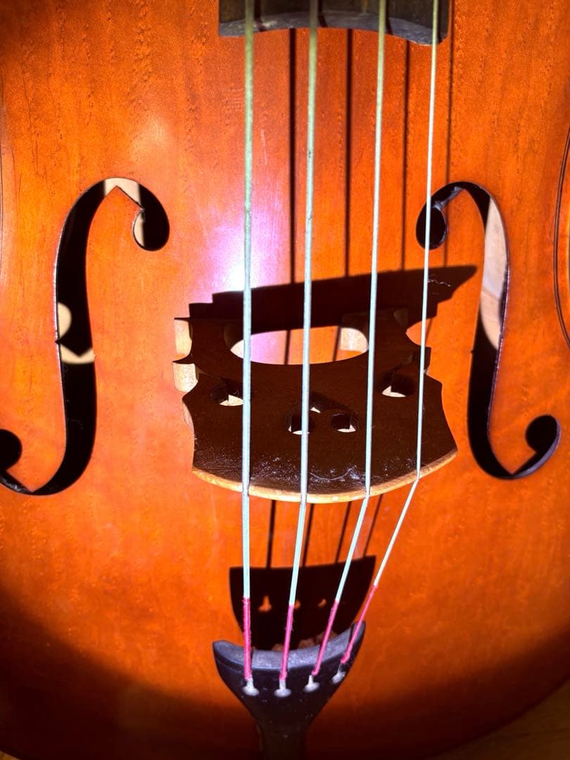 ［至宝・45年物]Chakiウッドベース(コントラバス)京都茶木ビンテージ