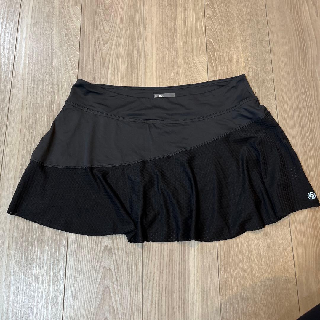 【美品】Lija リージャ　ブラックフリルテニススカート