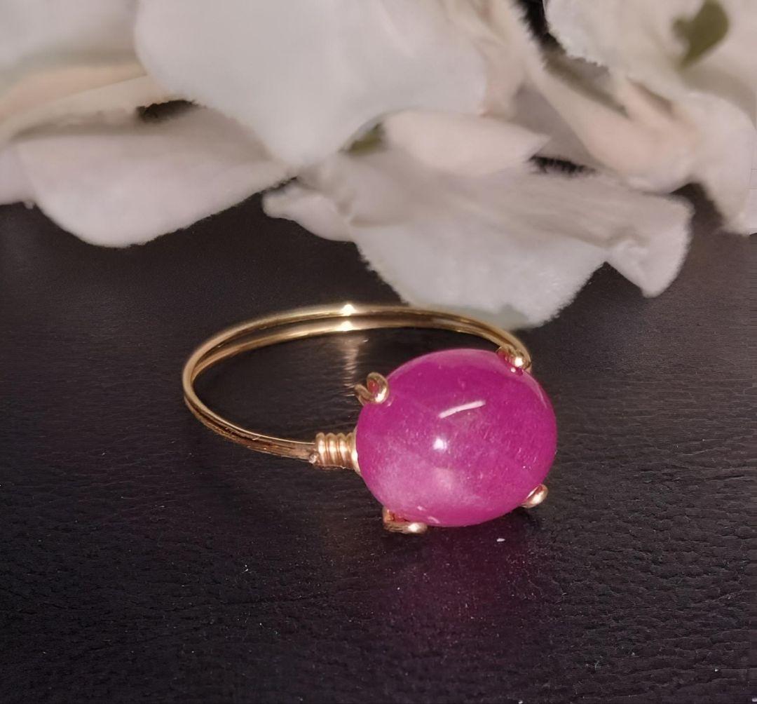 ツヤ❤️ Kgf14 宝石ルース 希少石 ミャンマー産 スタールビー 爪留め