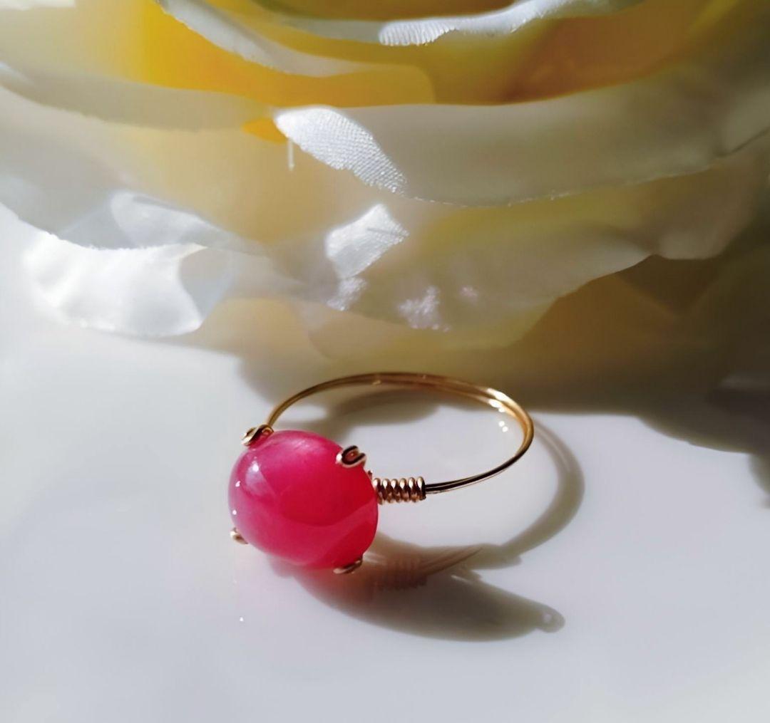 ツヤ❤️ Kgf14 宝石ルース 希少石 ミャンマー産 スタールビー 爪留め