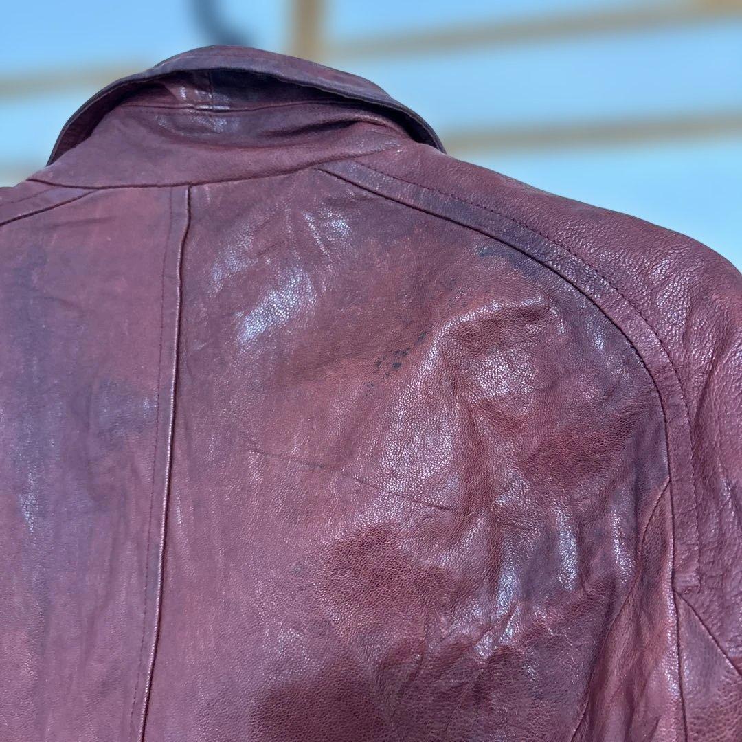 トルネードマート革ジャン赤系　レッド　ライダース　山羊革ゴートレザー　М