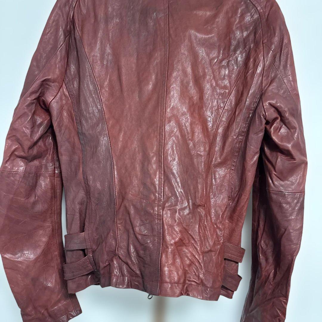 トルネードマート革ジャン赤系　レッド　ライダース　山羊革ゴートレザー　М