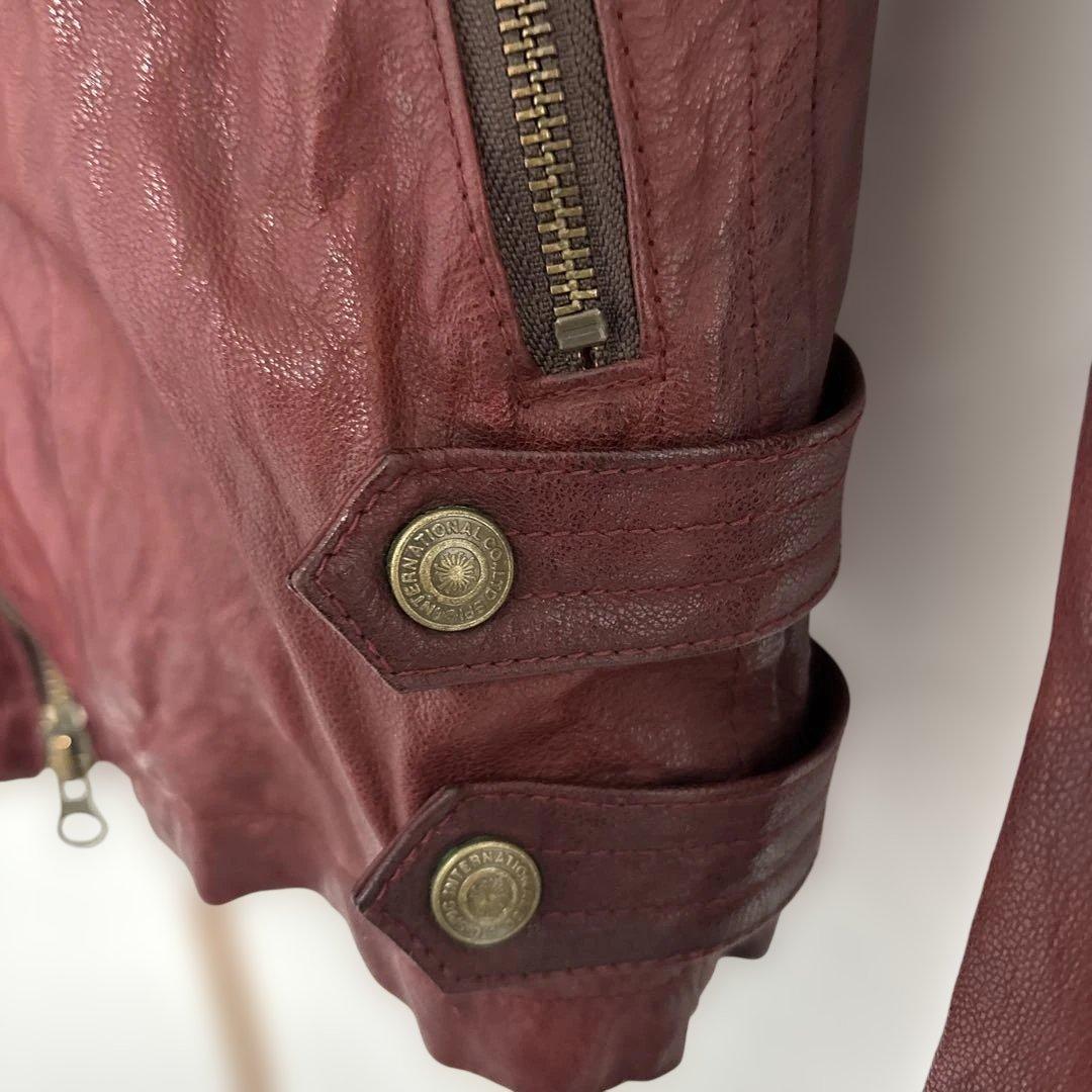 トルネードマート革ジャン赤系　レッド　ライダース　山羊革ゴートレザー　М