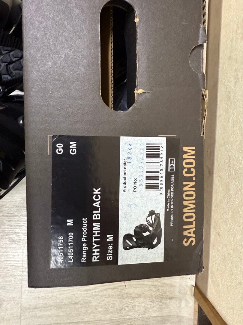 あ*ー様 SALOMON バインディング RHYTHM BLACK　正規品 スノ