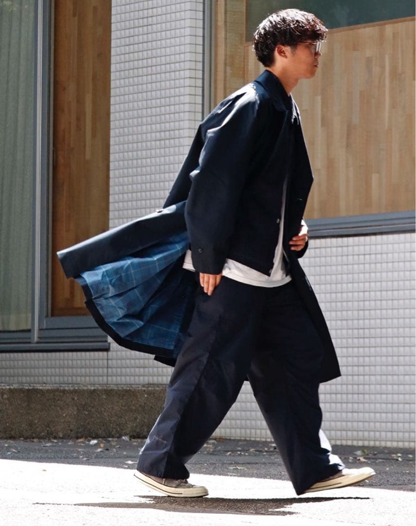 【nanamica】ゴアテックス 2Lコットンブレステッドダブルコートネイビー