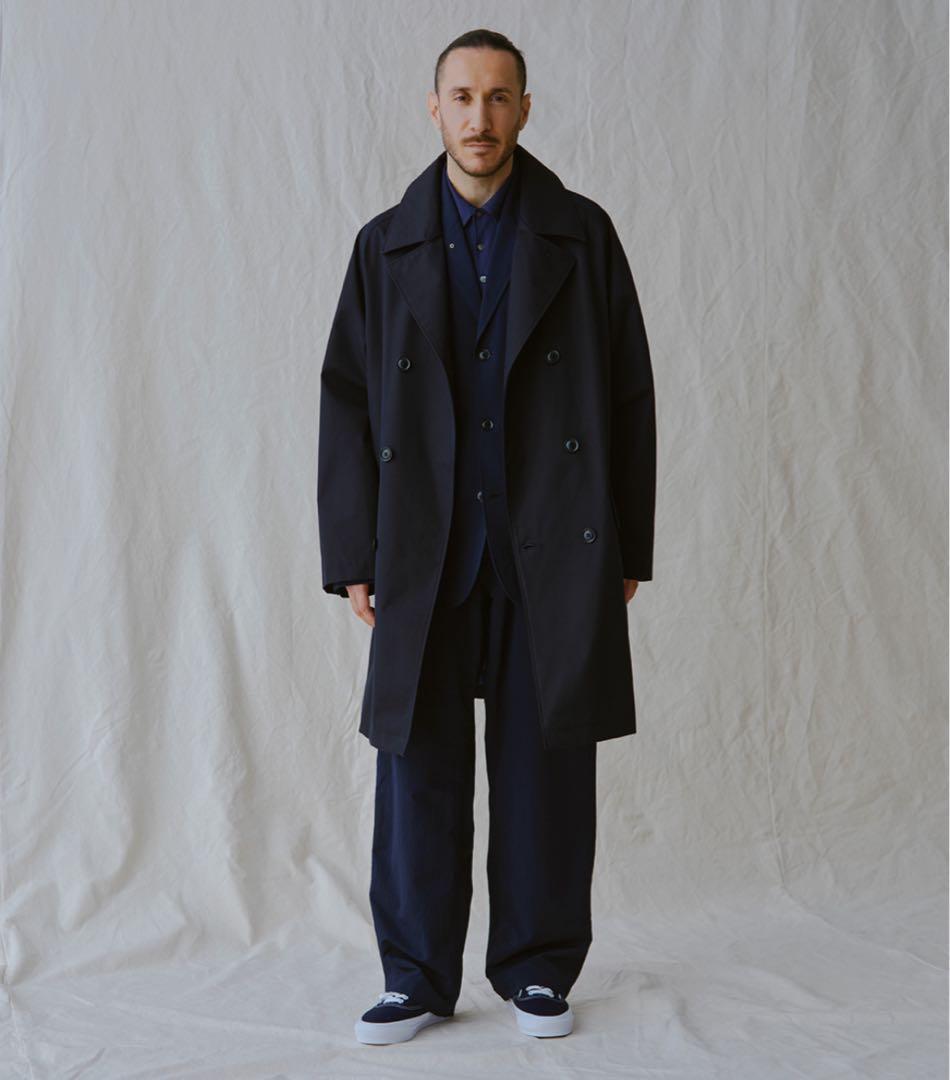 【nanamica】ゴアテックス 2Lコットンブレステッドダブルコートネイビー