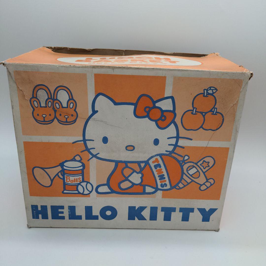 ハローキティ　昭和レトロ　ランチバスケット缶 ファンシー　1976　サンリオ