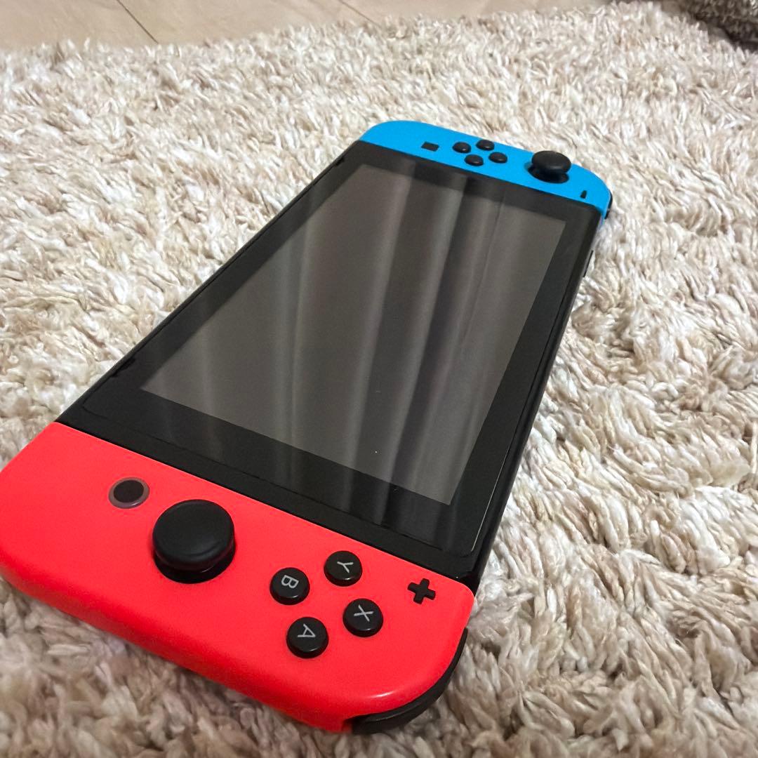 画面保護シール付 Switch 本体 周辺機器有 ケース入