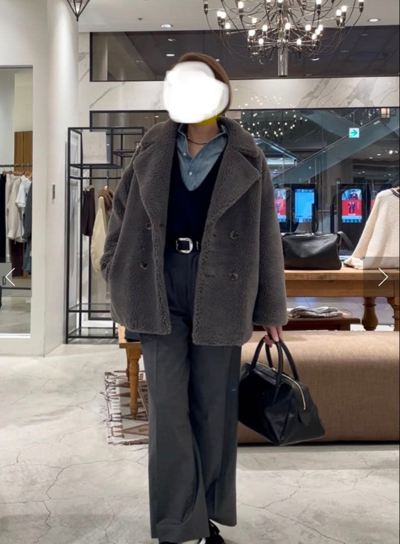 新品未使用！【THE PAUSE】ボアダブルコート/Whim Gazette