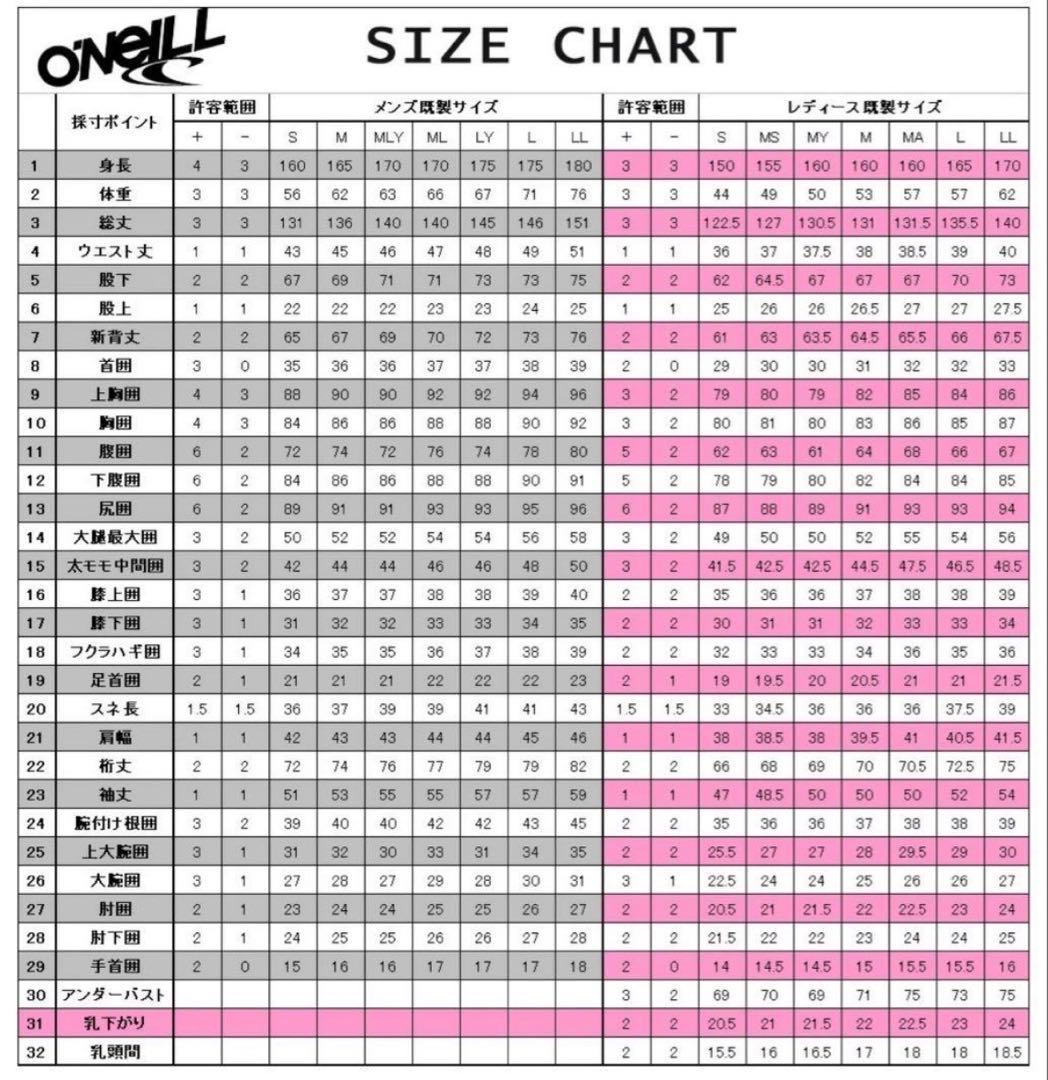 O'NEIL(オニール)5×3mm セミドライ メンズ Mサイズ相当