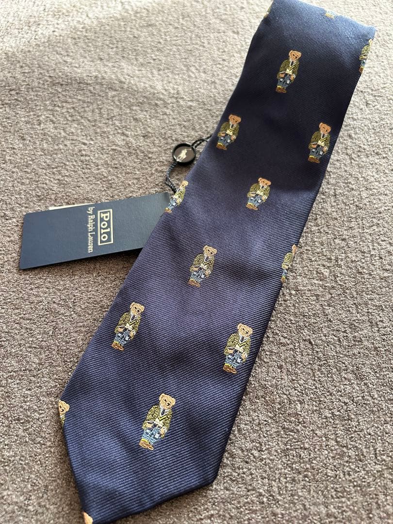 ラルフローレン　ネクタイ　シルク　ポロベア　Polo ベア シルクツイル タイ