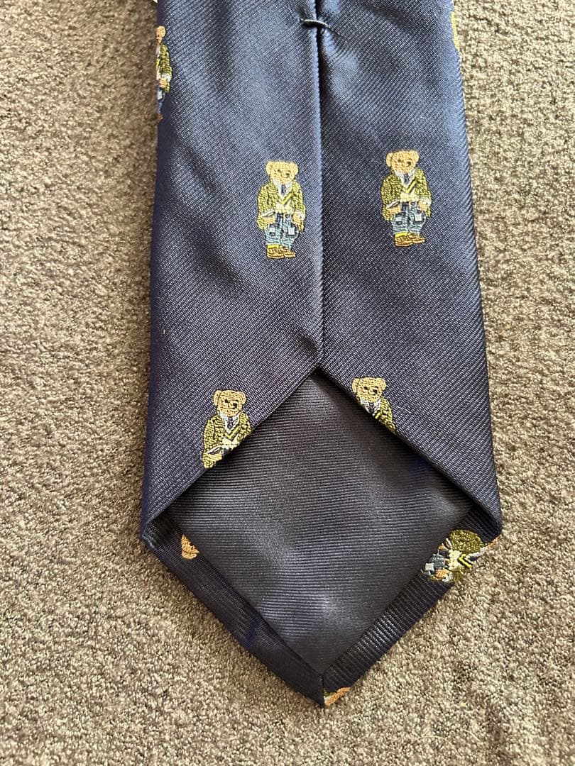 ラルフローレン　ネクタイ　シルク　ポロベア　Polo ベア シルクツイル タイ