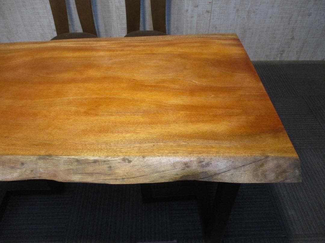 ＃1606■　マホガニー　テーブル　ローテーブル　ダイニング　座卓　一枚板