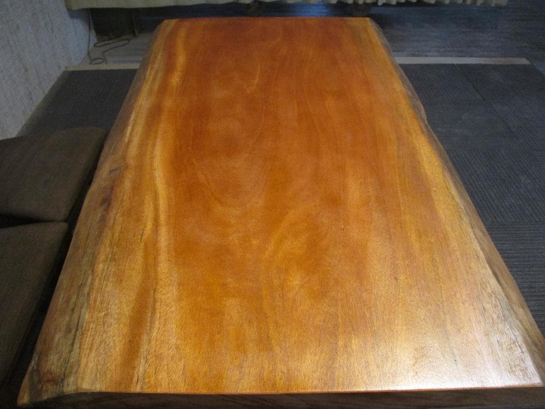 ＃1606■　マホガニー　テーブル　ローテーブル　ダイニング　座卓　一枚板