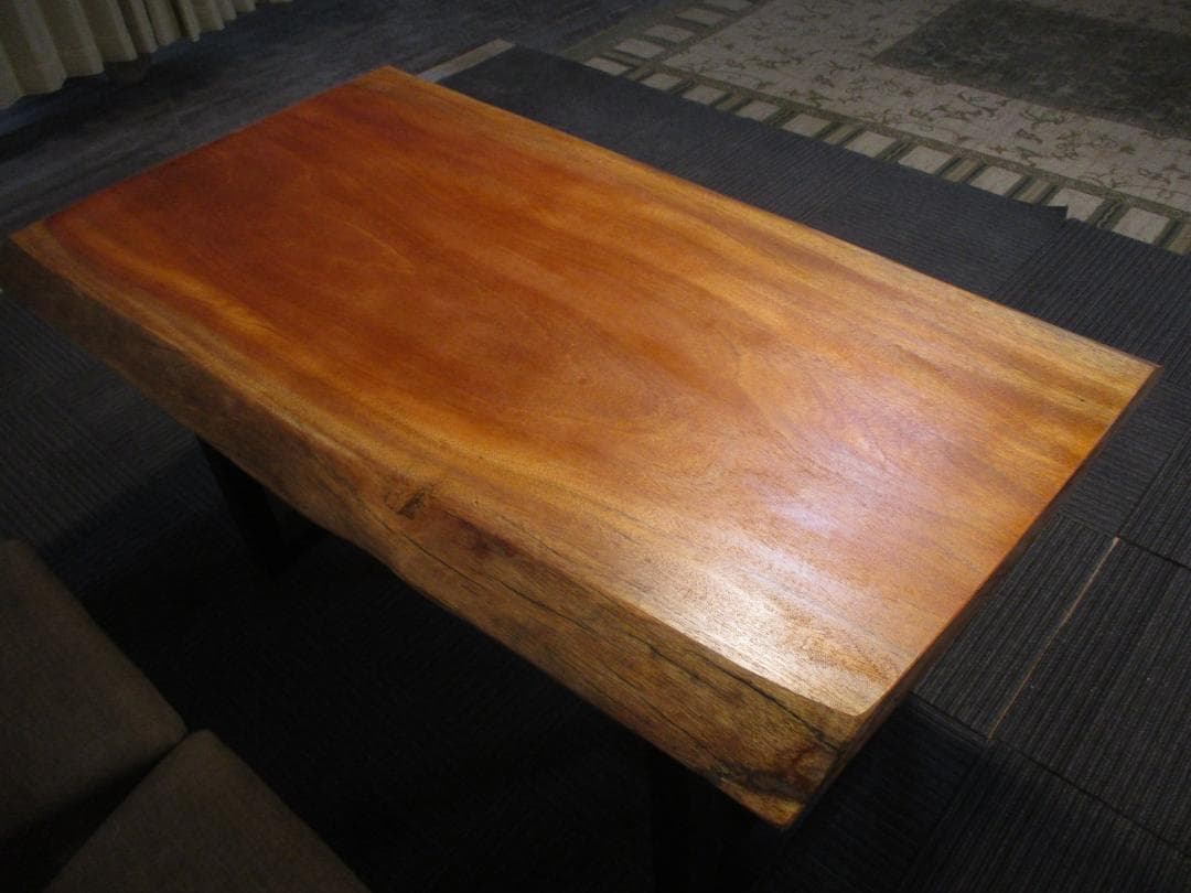 ＃1606■　マホガニー　テーブル　ローテーブル　ダイニング　座卓　一枚板