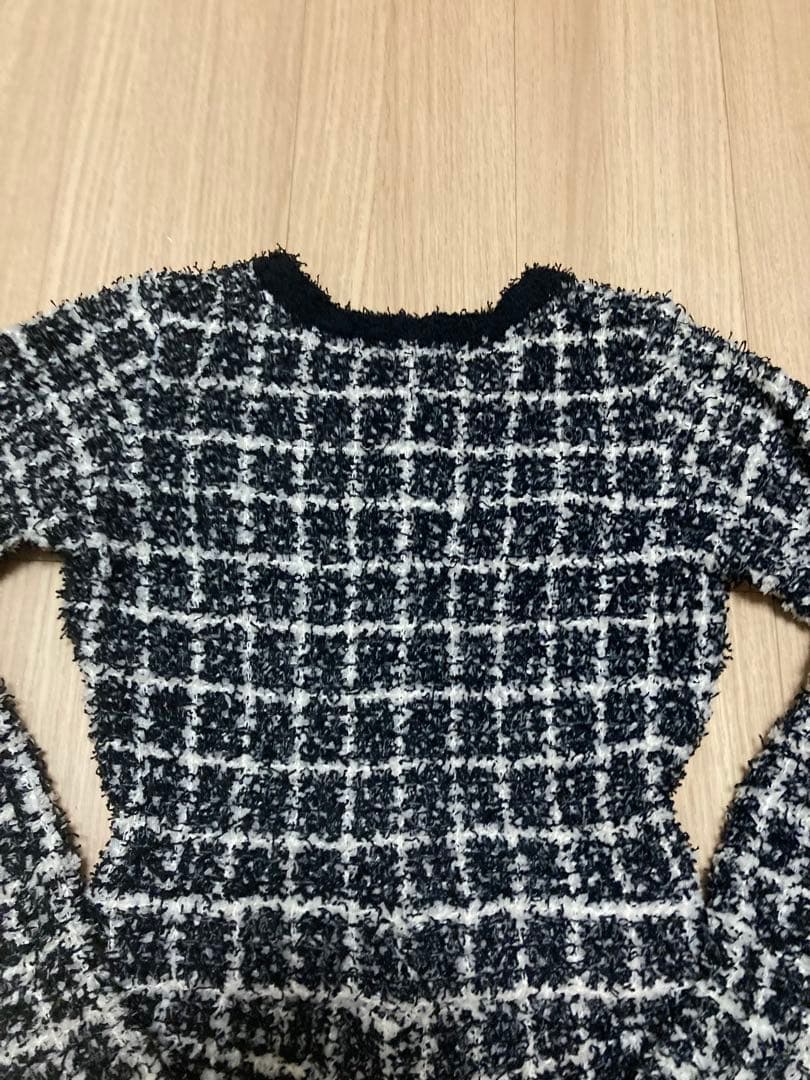 Darich ダーリッチ ツイードニットコンビネゾン ブラック Free