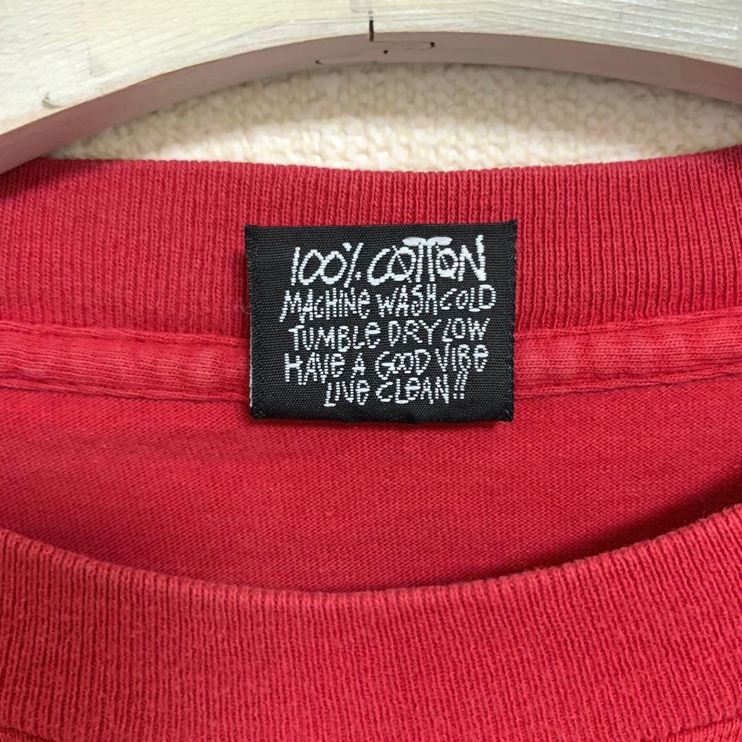 80s 前期 STUSSY USA製 黒タグ ビッグ クラウン ロゴ ロンT L