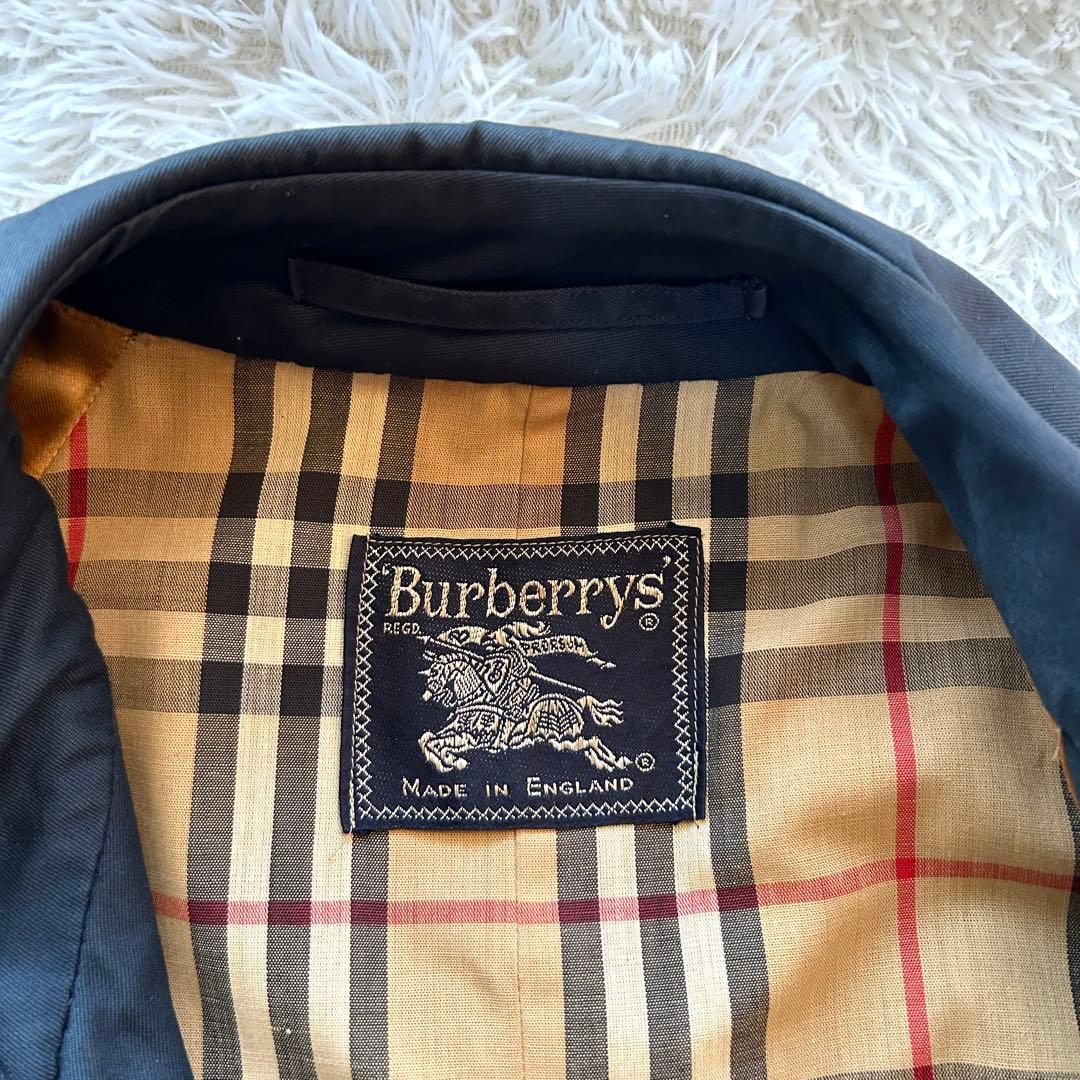 Burberry バーバリー　トレンチコート　ベルト付き　ネイビー　M相当