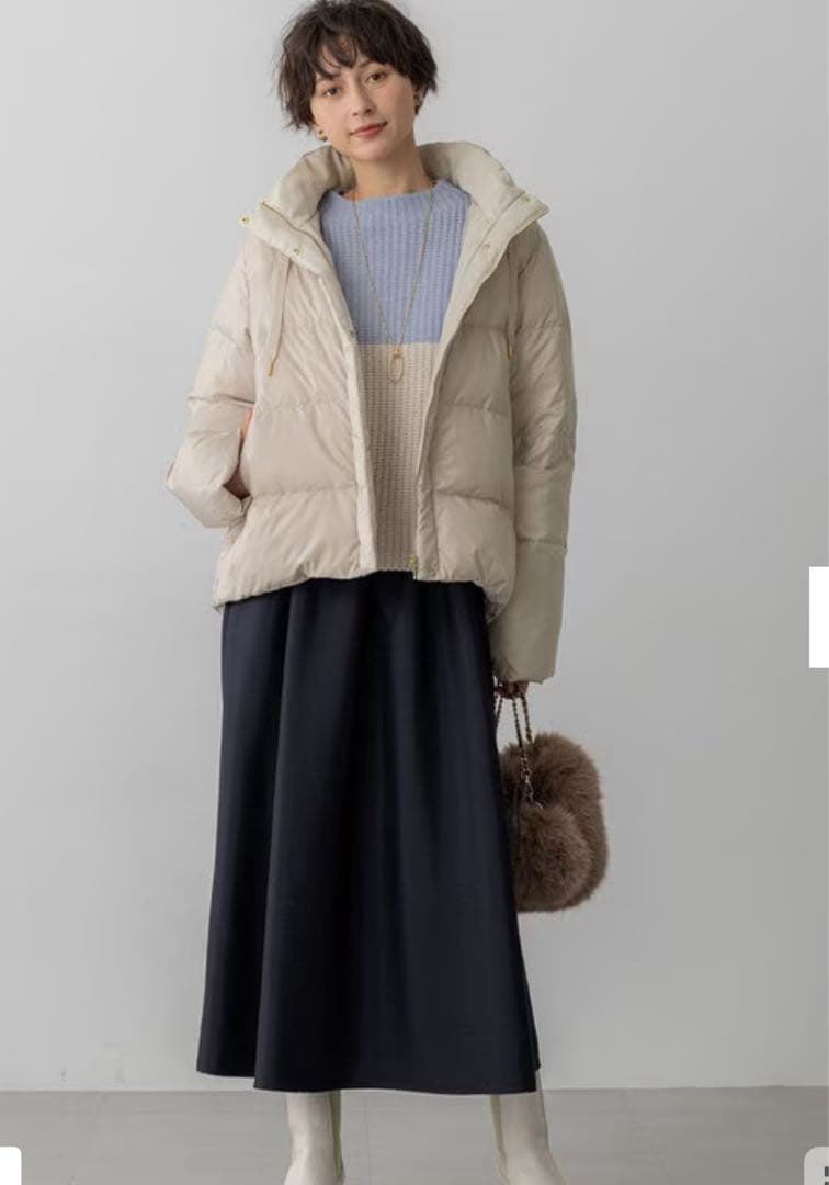 【滝沢眞規子さん着用/VERY掲載】シレータフタ コンパクト ダウンコート M