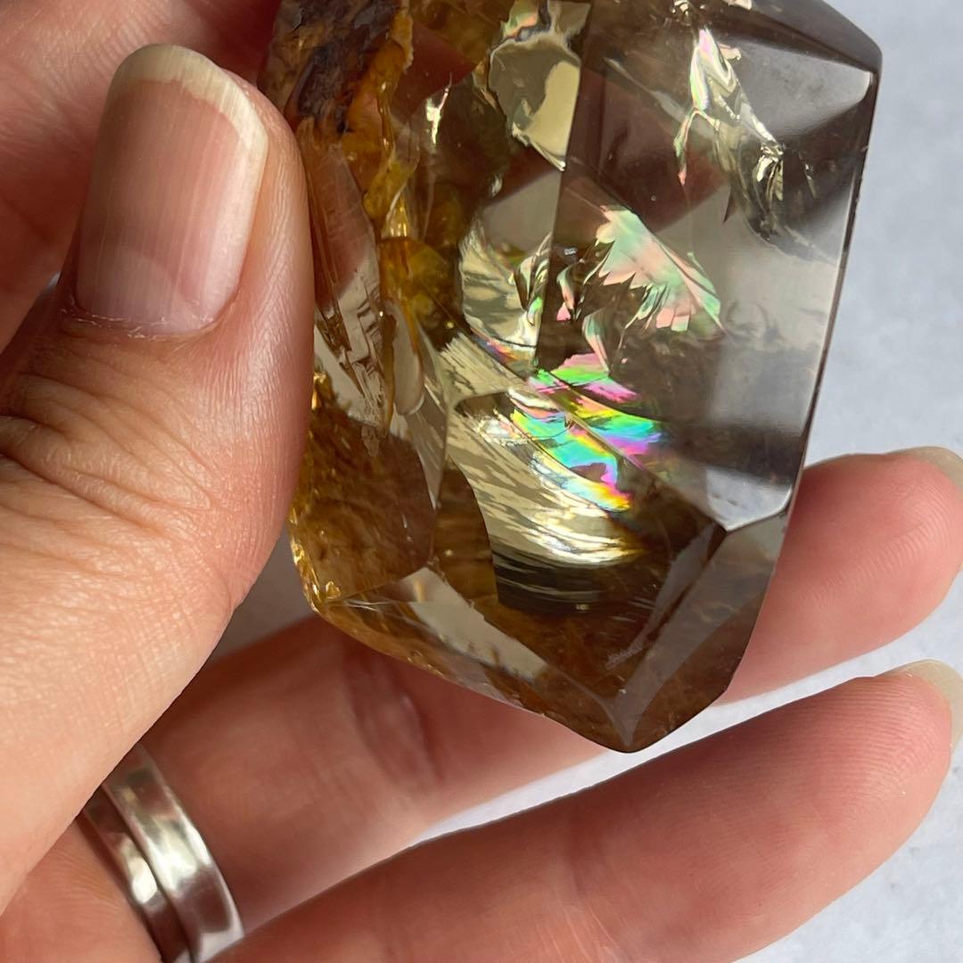 SALE☆ スモーキー シトリン フリーフォーム 台座付き