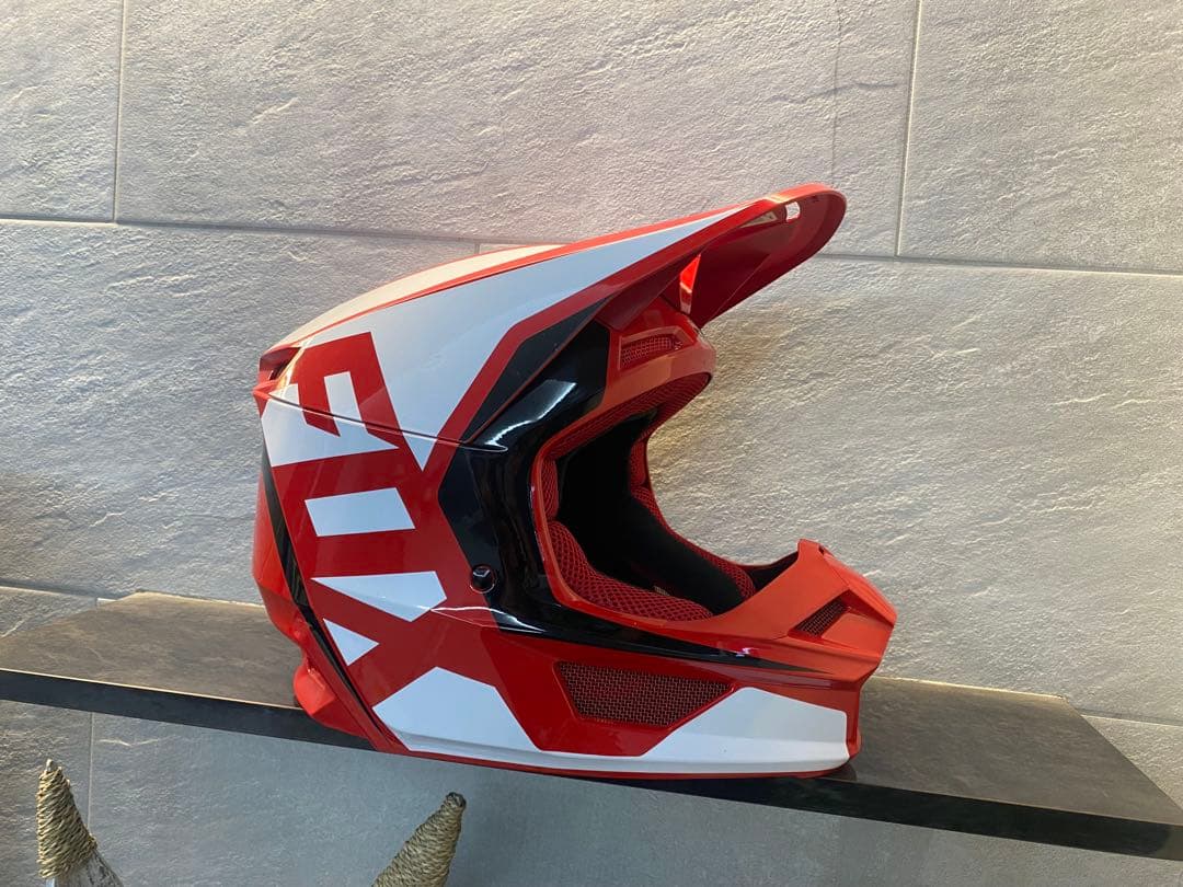 FOX V1 ヘルメット レッド/ホワイト
