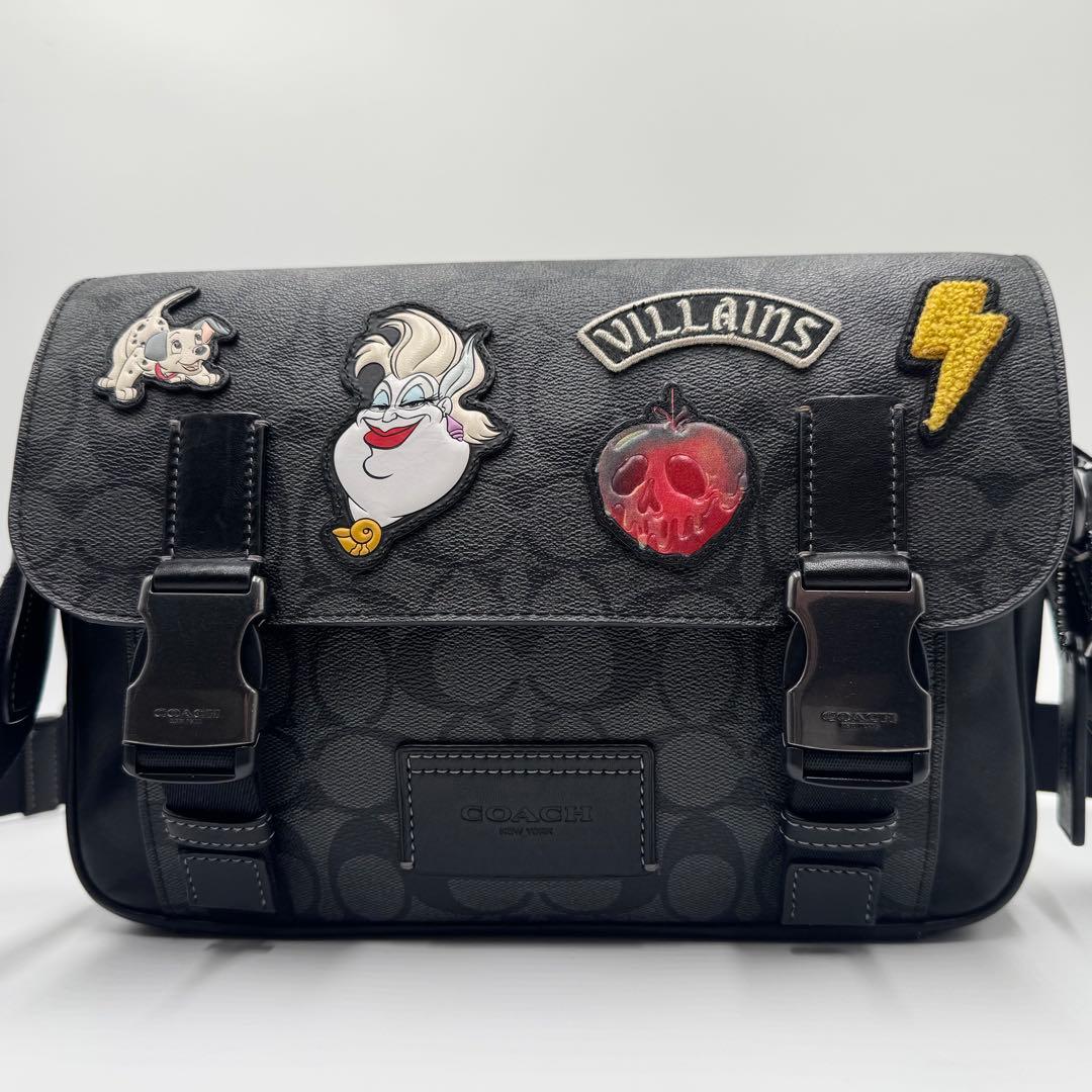 極美品✨ コーチ メッセンジャーバッグ トラック ディズニー ヴィランズ 黒