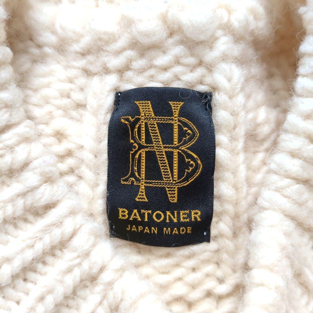 美品✨BATONER バトナー スプレッドアランクルーネックニット ウール M