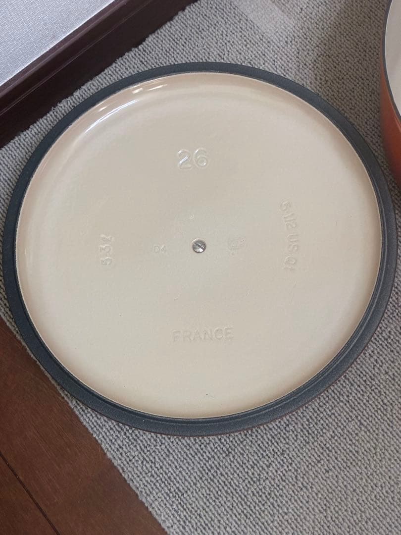 LE CREUSET　26cm　新品未使用　オレンジ　両手鍋　鋳物ホーロー