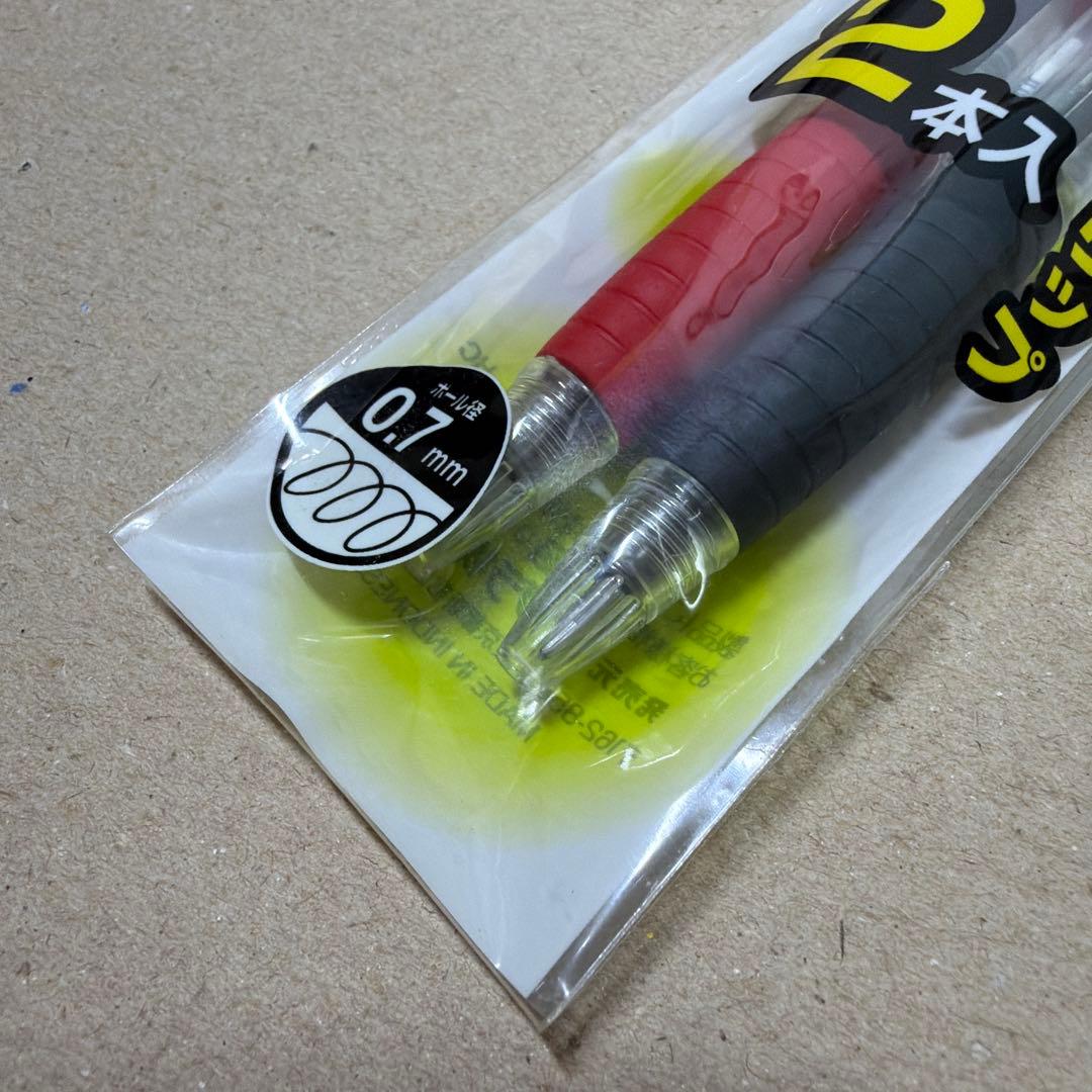新品 廃盤 ZEBRA ゼブラ D-1K ボールペン 黒赤 2本セット 油性