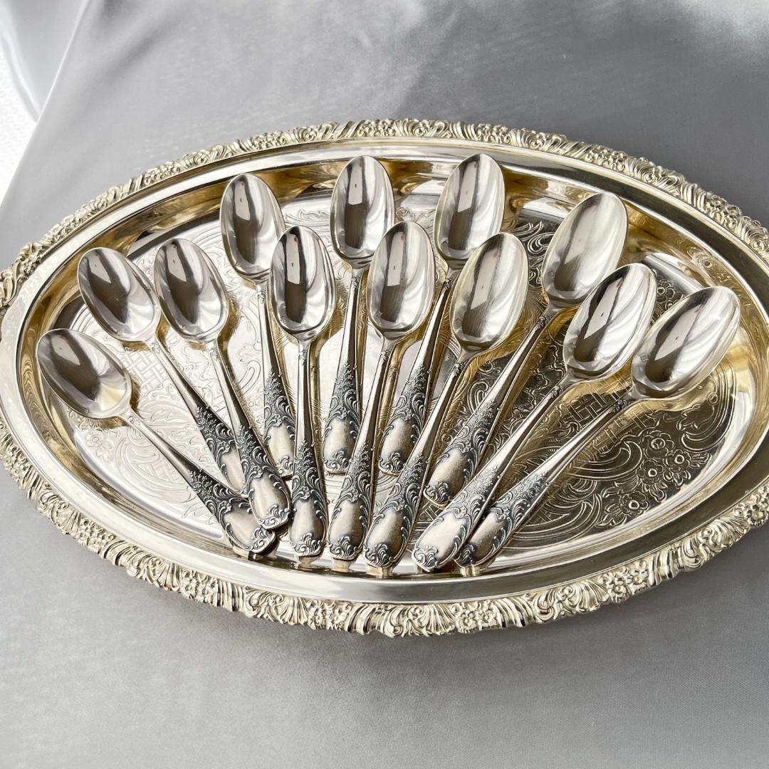 【仏蘭西】ルイ15世様式 コーヒースプーン 12本　Louis XV 14cm