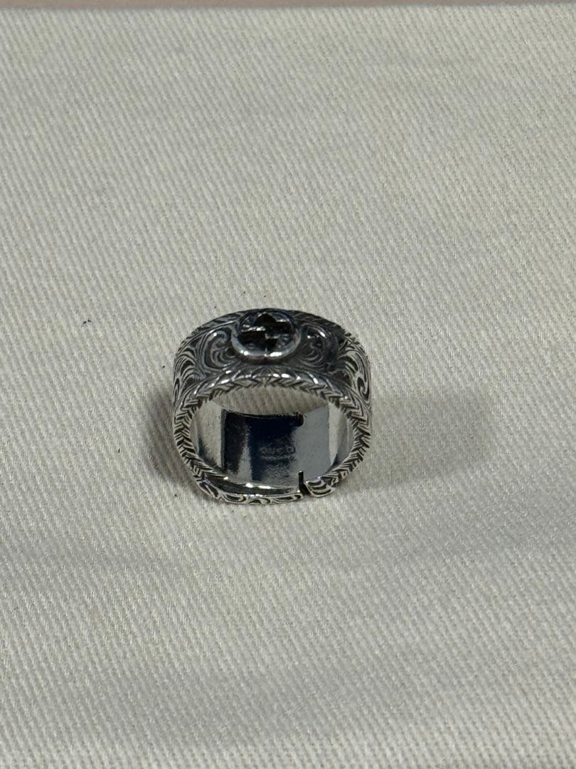 GUCCI ガーデン バックル シルバー リング　17号