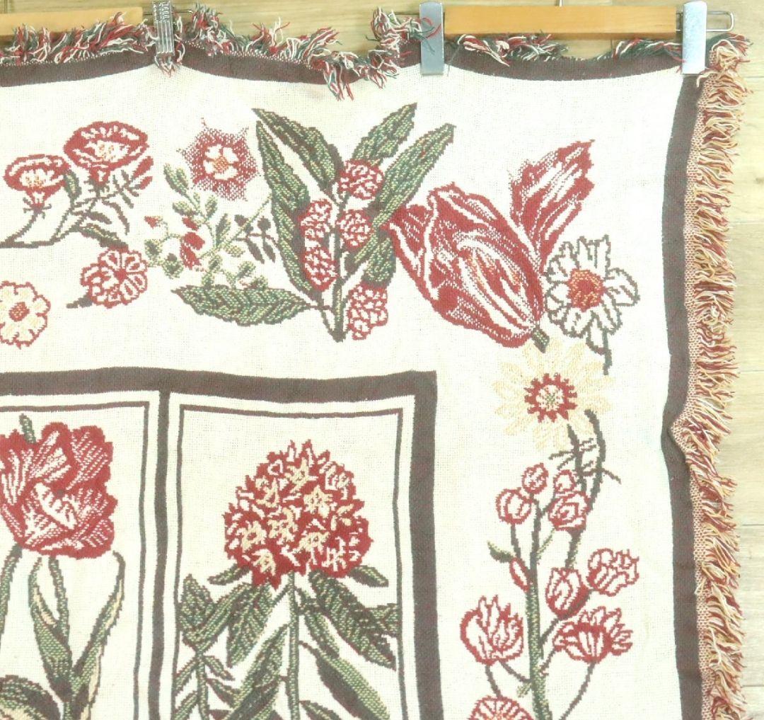 ボタニカル フラワー ラグ タペストリー