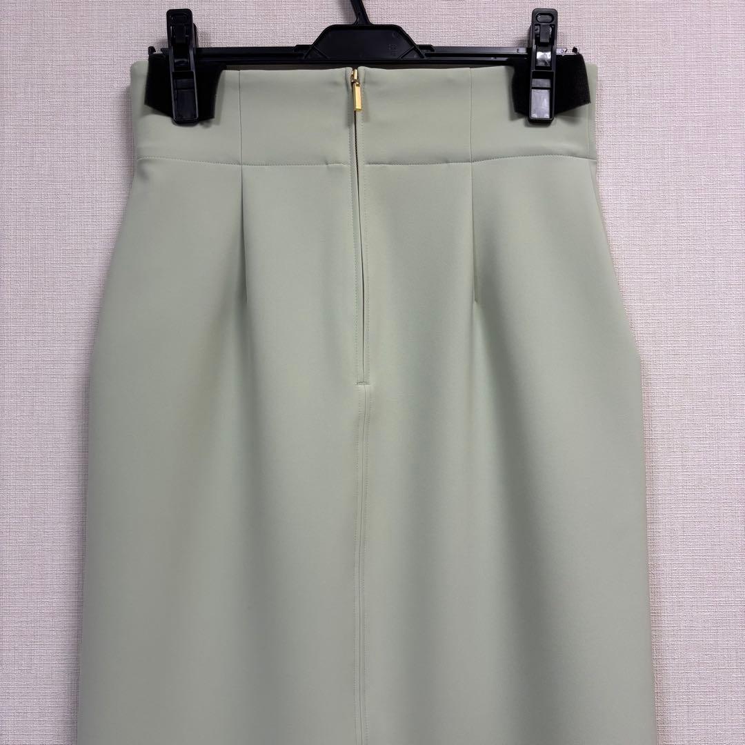 NOBLE ノーブル ジャージーライクカラータイトスカート グリーン 40