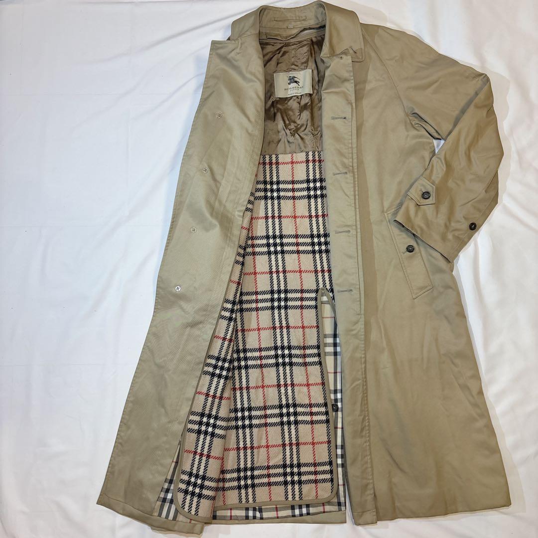 【美品】 バーバリーロンドン ステンカラーコート ライナー ハニーベージュ 40