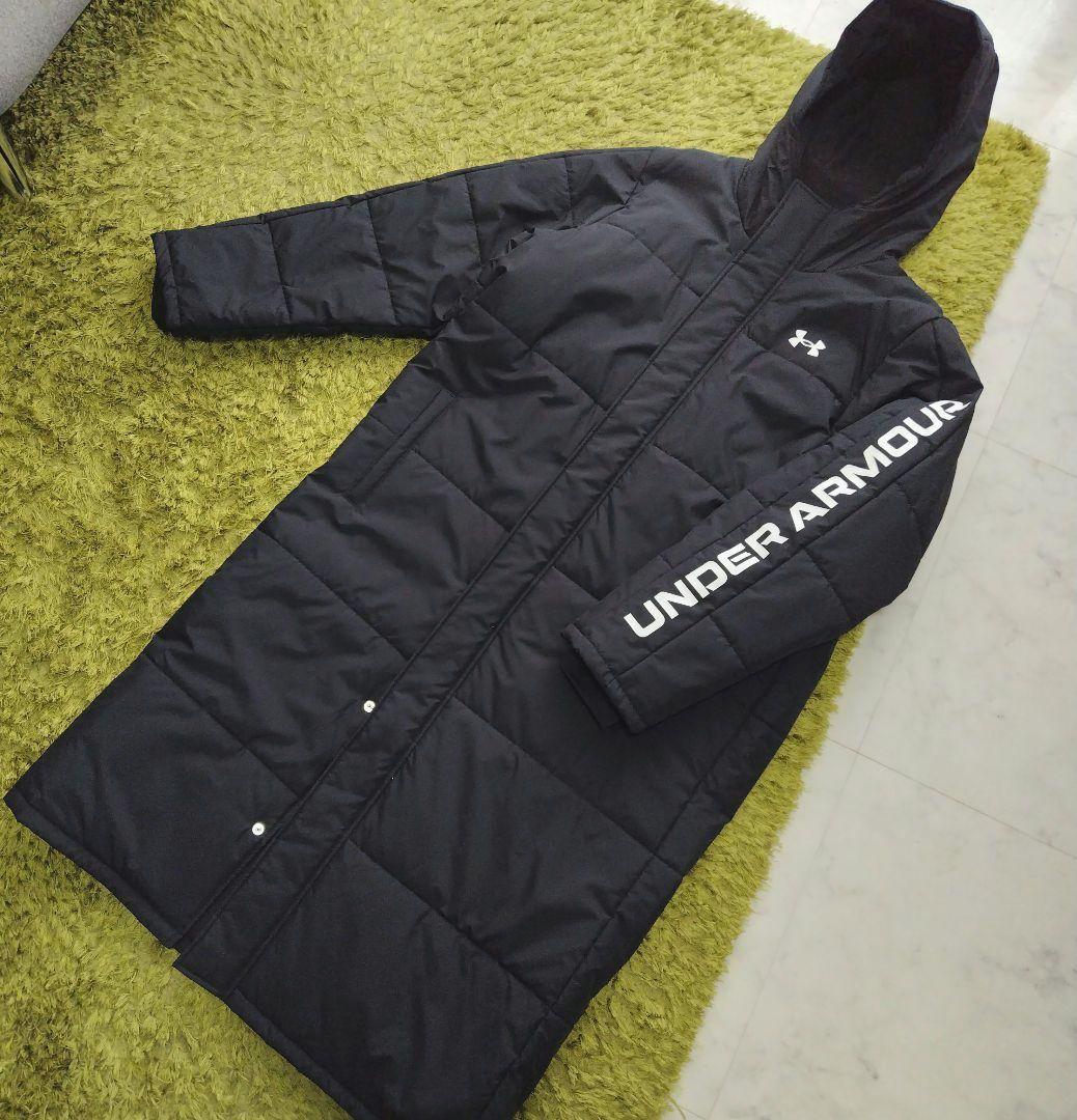 アンダーアーマー ベンチコート ロングコート 大きいサイズ 2XL ブラック 黒