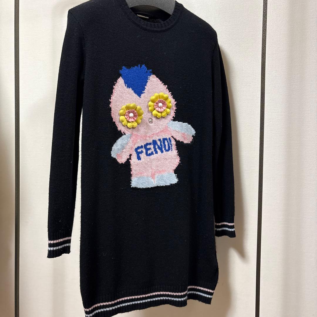 FENDI キャラクター長袖ワンピース