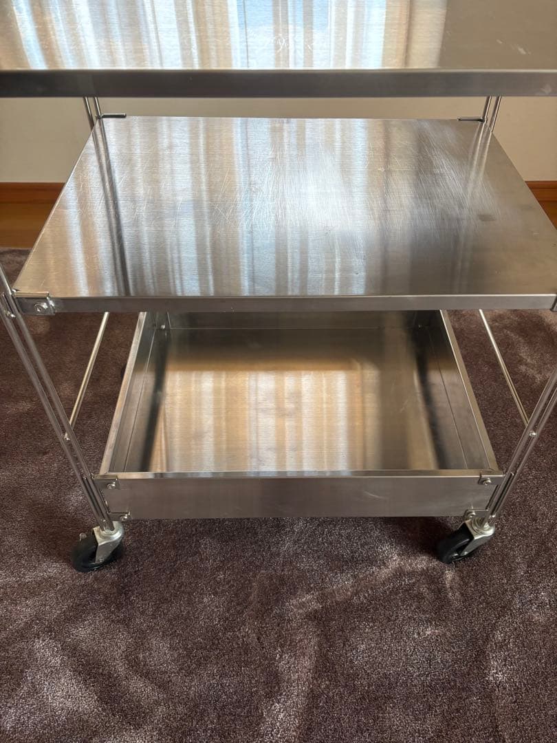 無印良品　MUJI 　ステンレスシェルフワゴン