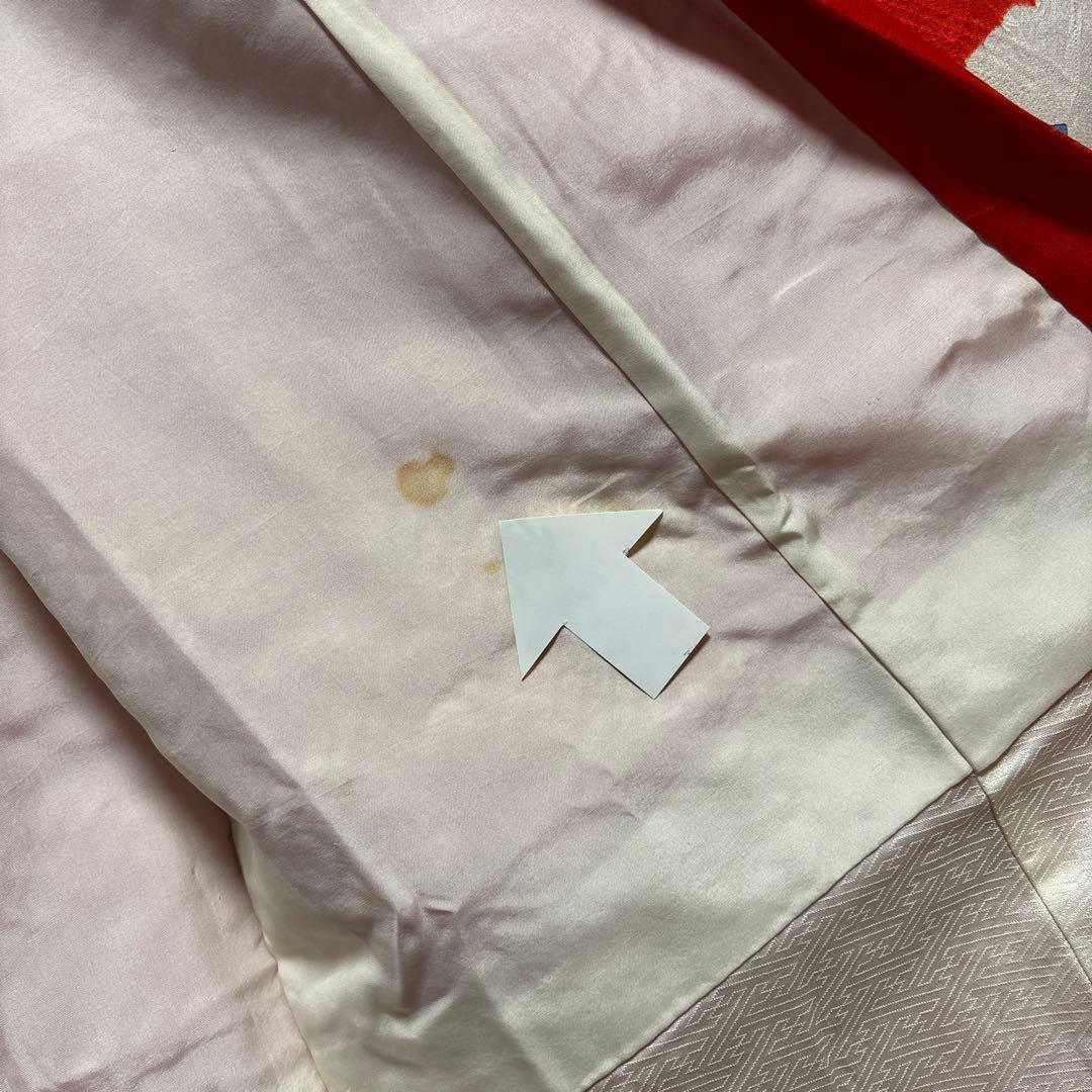 七五三　着物セット　7歳　友禅　部分絞り　赤色