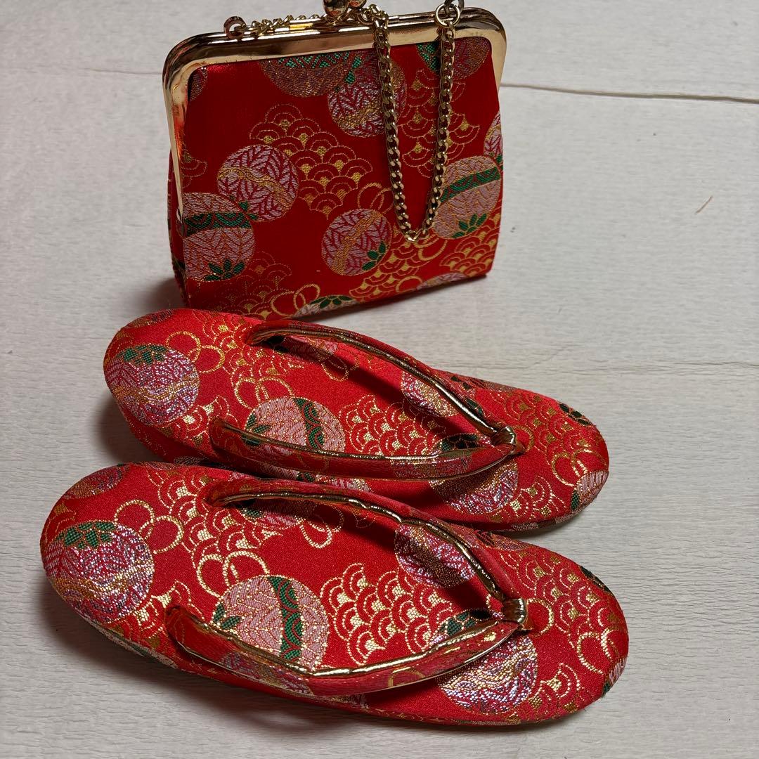 七五三　着物セット　7歳　友禅　部分絞り　赤色